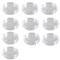 10Pcs Clear Transparent Plastic Round Coin Capsule Collecting Storage Box Case Holder